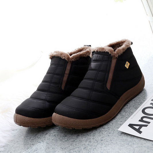 (Zeitlich begrenzter Rabatt 50% Rabatt) Herren Winter Warm Breit Fußgewölbeunterstützung Orthopädische Stiefel Leichte Wasserdichte Rutschfeste Slip-On Stiefel