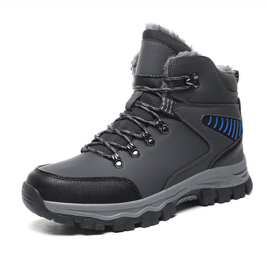 (Zeitlich begrenztes Angebot 49 % RABATT) Herren-Winter-wasserdichte und kälteisolierende Schneestiefel mit orthopädischer Fußgewölbestütze und breiter Zehenpartie – Arbeitsstiefel