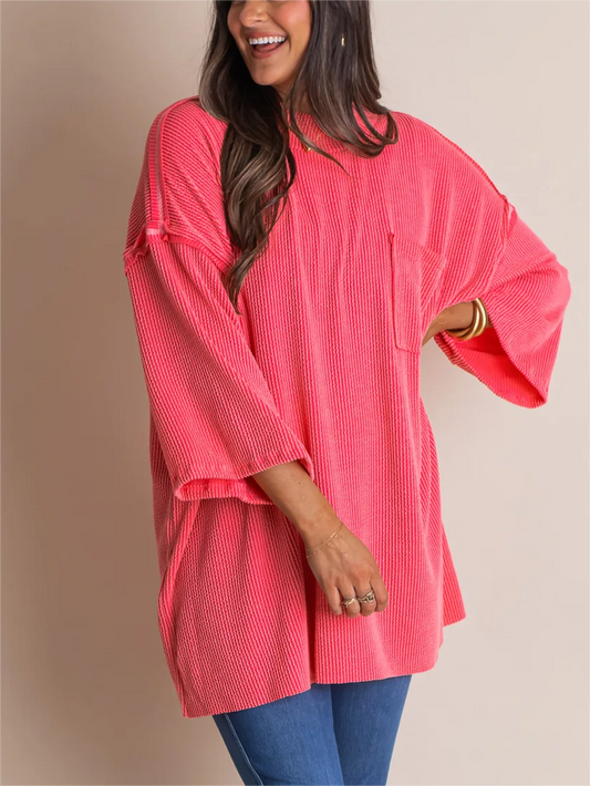 2024 Neues Oversize Rollkragen-Rippstrick-Tunika (2 kaufen, kostenloser Versand)