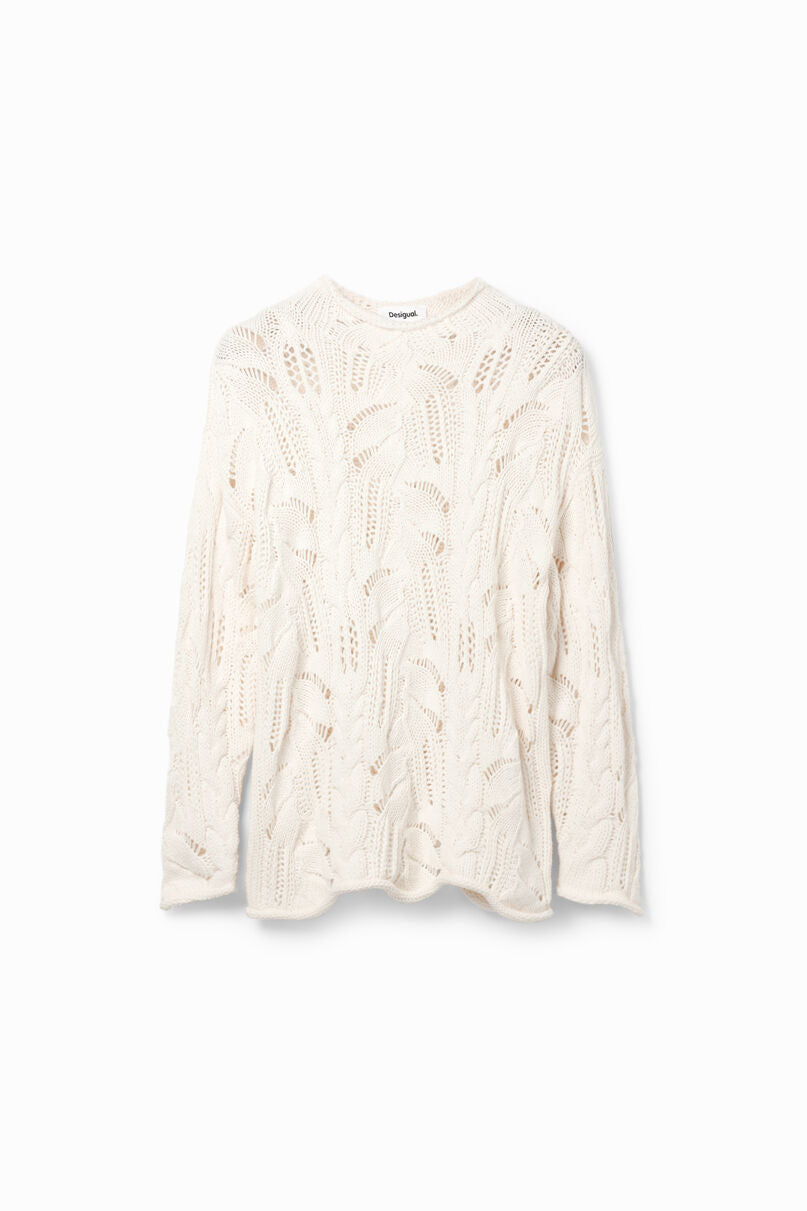 Oversize openwork pullover