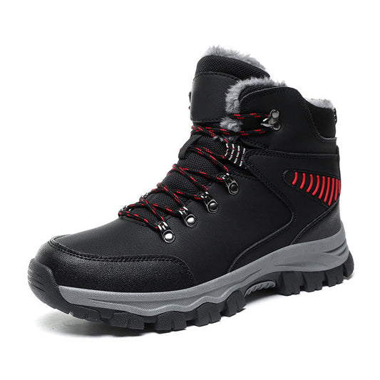 (Zeitlich begrenztes Angebot 49 % RABATT) Herren-Winter-wasserdichte und kälteisolierende Schneestiefel mit orthopädischer Fußgewölbestütze und breiter Zehenpartie – Arbeitsstiefel
