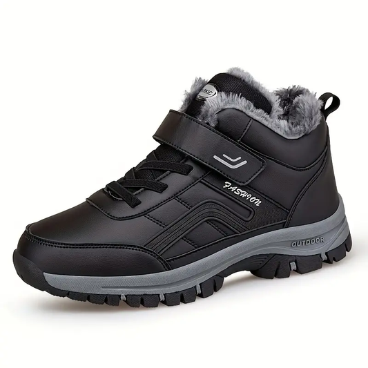 (Begrenzte Zeit 49% Rabattaktion) Herren Winter Warme Orthopädische Wander-Schneestiefel Wasserdicht Rutschfest Breite Zehenkappe Fußgewölbestütze Arbeitsstiefel