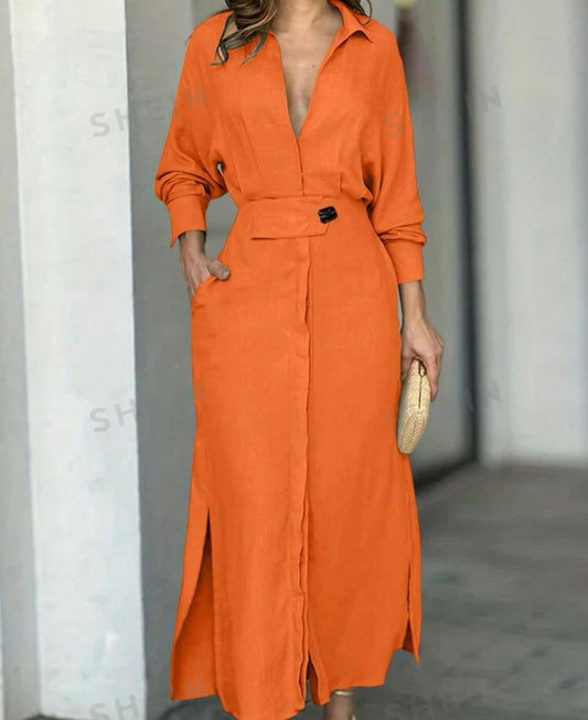 2025 Einfarbiges Maxikleid (aktualisierte Version)