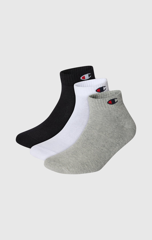 3er-Pack Quarter Socken für Kinder mit Schriftzug-Logo und C
