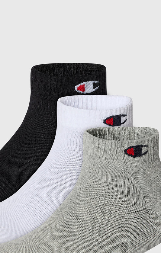 3er-Pack Quarter Socken für Kinder mit Schriftzug-Logo und C