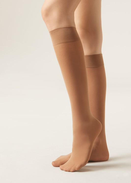 30 Denier Semi Opaque Microfibre Knee-Highs Socks