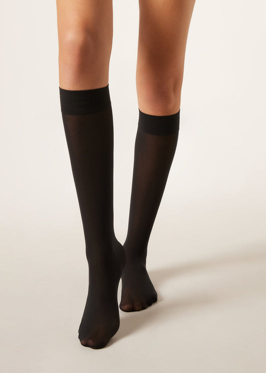 30 Denier Semi Opaque Microfibre Knee-Highs Socks